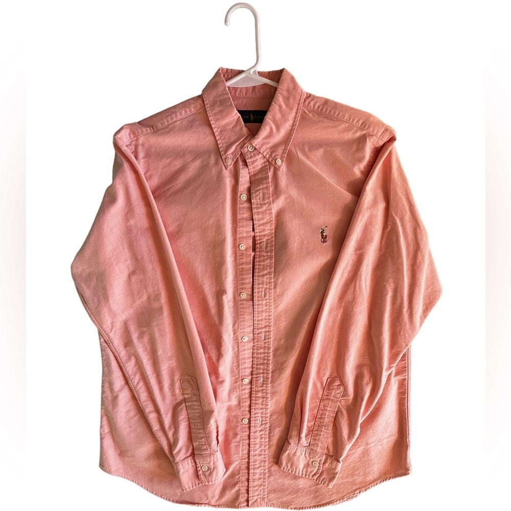 Polo Ralph Lauren Casual Button Down Shirt, Men's L Pastel Orange